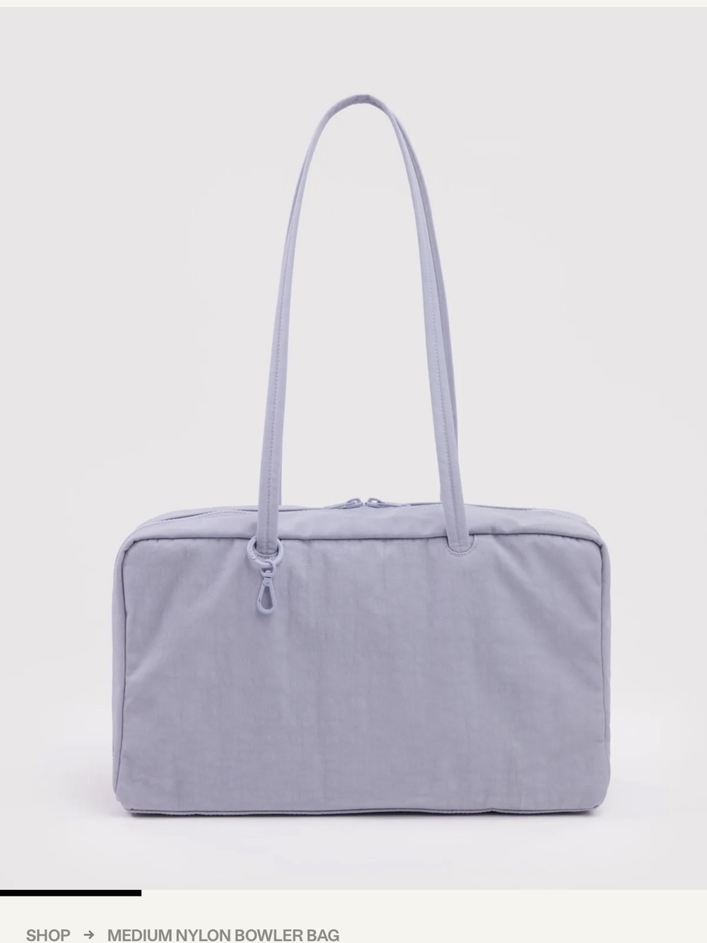 💜 NWT BAGGU Medium Bowler Bag in Mist